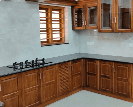 Kitchen Cabinets Polishing - Cochin Painters